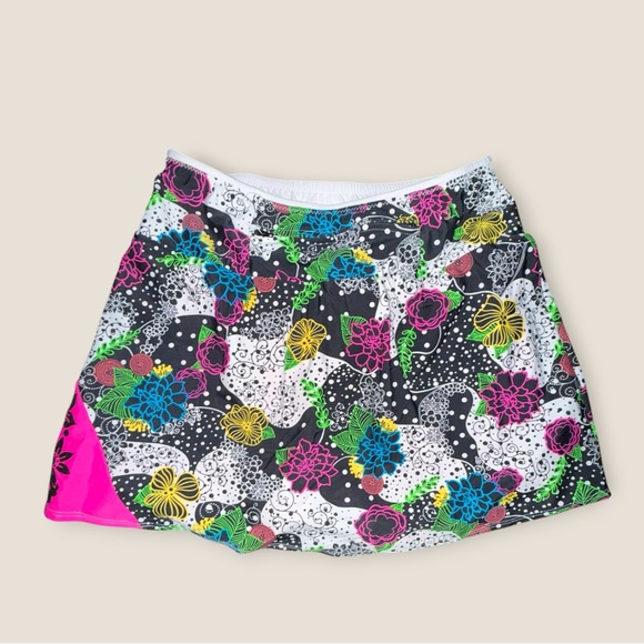 Sparkle Skirts Athletic Skort Floral Multicolor L Built-In Shorts Activewear - Picture 4 of 7